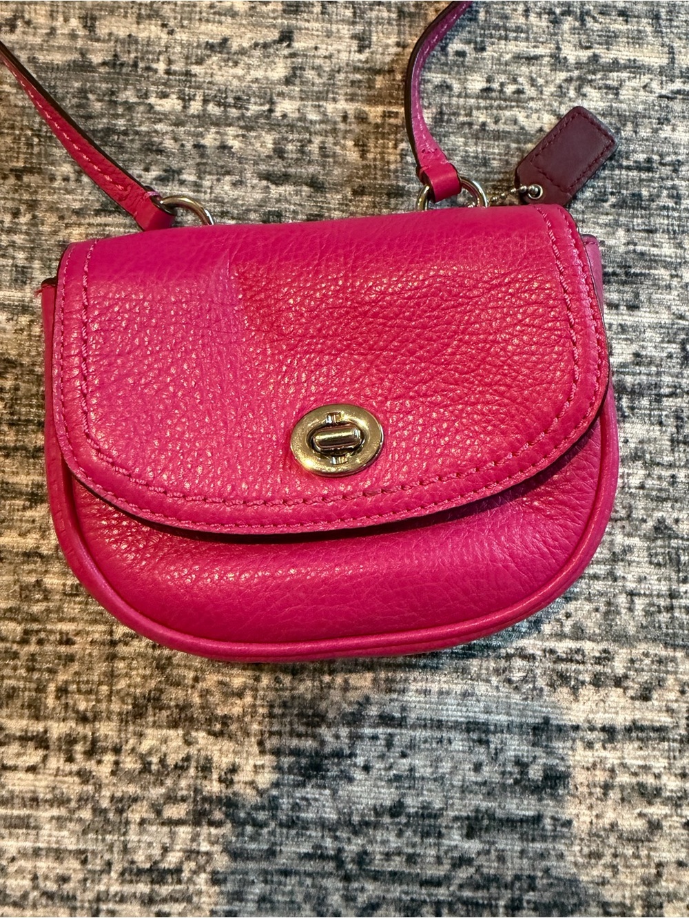Coach Pebbled Leather Crossbody in Hot Pink - Picture 3 of 8